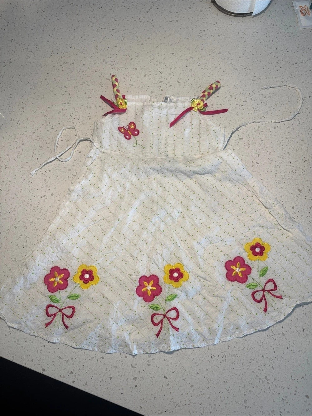 LITTLE ME Girls Floral Embroidered Dress Size 6